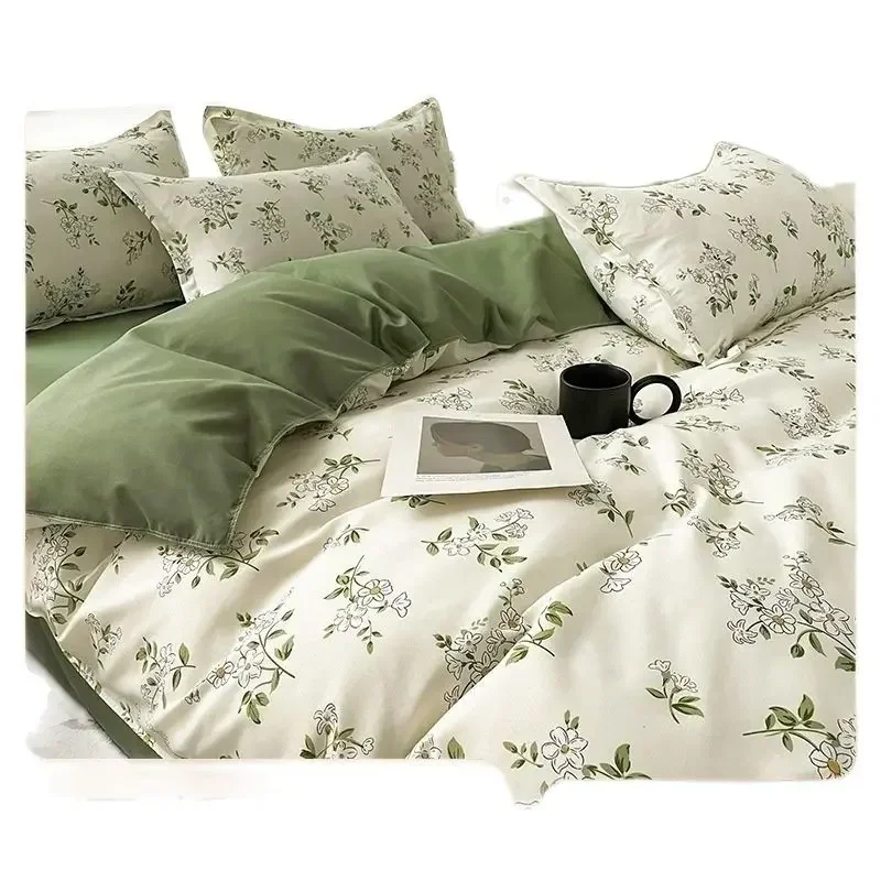 Small fresh wash cotton four-piece bedding set bed sheet and quilt set home Princess floral girl dormitory
Small fresh wash cotton four-piece bedding set bed sheet and quilt set home Princess floral girl dormitory