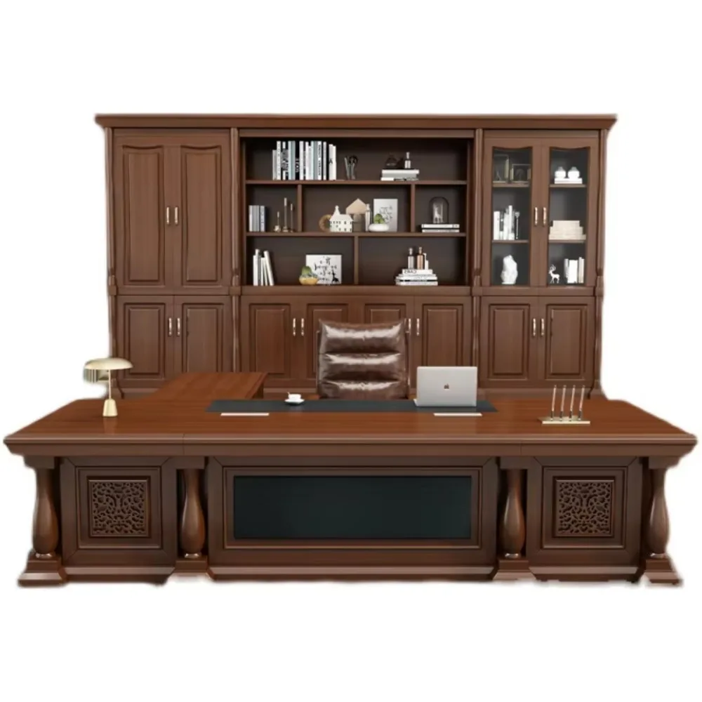 Современный китайский стиль, генеральный стол, набор стульев, роскошный стол босса для офиса и дома
Современный китайский стиль, генеральный стол, набор стульев, роскошный стол босса для офиса и дома