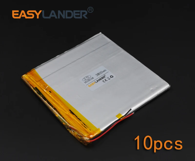 10pcs/Lot 3.7V 3800mAh 35105104 Rechargeable li Polymer Li-ion Battery For Bluetooth Notebook E-Book Power Bank Portable dvd
10pcs/Lot 3.7V 3800mAh 35105104 Rechargeable li Polymer Li-ion Battery For Bluetooth Notebook E-Book Power Bank Portable dvd