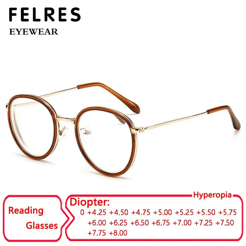 Retro Round Anti Blue Light Reading Glasses Men Women High Power +4.25 to +8.0 Presbyopic Eyewear Prescription Optical Eyewear
Retro Round Anti Blue Light Reading Glasses Men Women High Power +4.25 to +8.0 Presbyopic Eyewear Prescription Optical Eyewear