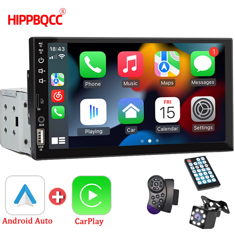 HIPPBQCC 7-дюймовый автомобильный радиоприемник 1 Din Carplay Android Auto Мультимедийный плеер HD Сенсорный экран FM AUX Вход Bluetooth MirrorLink Универсальный
HIPPBQCC 7-дюймовый автомобильный радиоприемник 1 Din Carplay Android Auto Мультимедийный плеер HD Сенсорный экран FM AUX Вход Bluetooth MirrorLink Универсальный