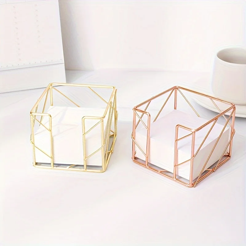 Durable Metal Note Storage Box, Hollow Ironwork Rose Gold Design, Decorative Desktop Organizer for Office
Durable Metal Note Storage Box, Hollow Ironwork Rose Gold Design, Decorative Desktop Organizer for Office