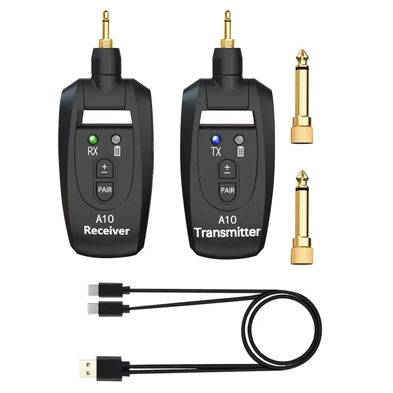 Dropship-Wireless Guitar System Built-In Rechargeable Transmitter & Receiver 2.4G Audio Digital Signal Stable Low Latency
Dropship-Wireless Guitar System Built-In Rechargeable Transmitter & Receiver 2.4G Audio Digital Signal Stable Low Latency