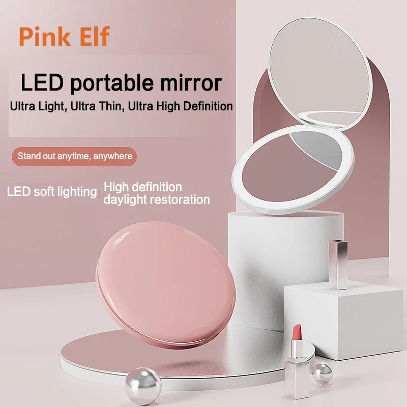 LED light makeup mirror foldable makeup small pocket mirror for women's luminous effect pink white mini mirror
LED light makeup mirror foldable makeup small pocket mirror for women's luminous effect pink white mini mirror