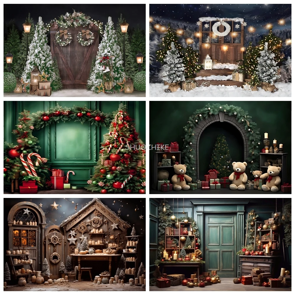Christmas Backdrop Winter Xmas Tree Firepace Wreath Gift Bear Green Wood Door Family Party Photography Background Photo Studio
Christmas Backdrop Winter Xmas Tree Firepace Wreath Gift Bear Green Wood Door Family Party Photography Background Photo Studio