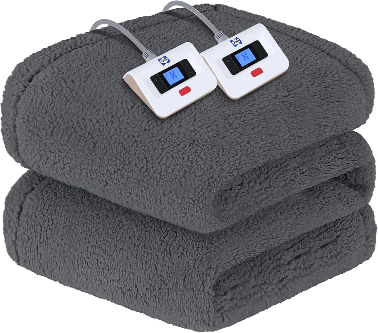 King Size Dual Control Electric Heated Blanket with 10 Heat Levels, Auto-Off & Overheat Protection, Machine Washable Dark Grey
King Size Dual Control Electric Heated Blanket with 10 Heat Levels, Auto-Off & Overheat Protection, Machine Washable Dark Grey