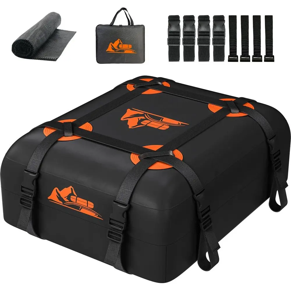 Car Rootop Cargo Carrier Bag 15 Cueet, 100% Waterproo Heavy Duty Car Roo Bag or All Vehicle with/Without Racks - Anti-Slip Mat,
Car Rootop Cargo Carrier Bag 15 Cueet, 100% Waterproo Heavy Duty Car Roo Bag or All Vehicle with/Without Racks - Anti-Slip Mat,