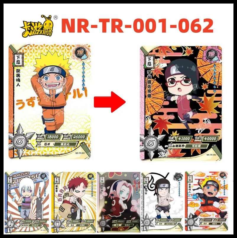 Подлинная Kayou Naruto Card TR Full Series No 001-062 Gaara Anime Naruto Uzumaki Kimimaro Jiraiya Tsunade Collection Card Toy Gif
Подлинная Kayou Naruto Card TR Full Series No 001-062 Gaara Anime Naruto Uzumaki Kimimaro Jiraiya Tsunade Collection Card Toy Gif