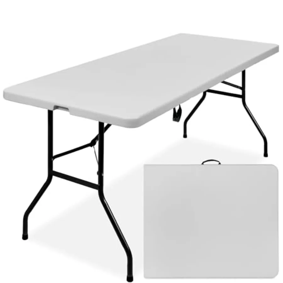 6ft Plastic Folding Table for Indoor Outdoor Use, Heavy Duty Portable with Handle and Lock, Light Gray
6ft Plastic Folding Table for Indoor Outdoor Use, Heavy Duty Portable with Handle and Lock, Light Gray