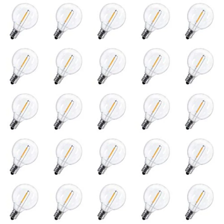 G40 Led Replacement Light Bulbs 1W Shatterproof Globe Bulb fits E12 or C7 Candelabra Screw Base Sockets, 1.5 Inch Dimmable Ligh
G40 Led Replacement Light Bulbs 1W Shatterproof Globe Bulb fits E12 or C7 Candelabra Screw Base Sockets, 1.5 Inch Dimmable Ligh