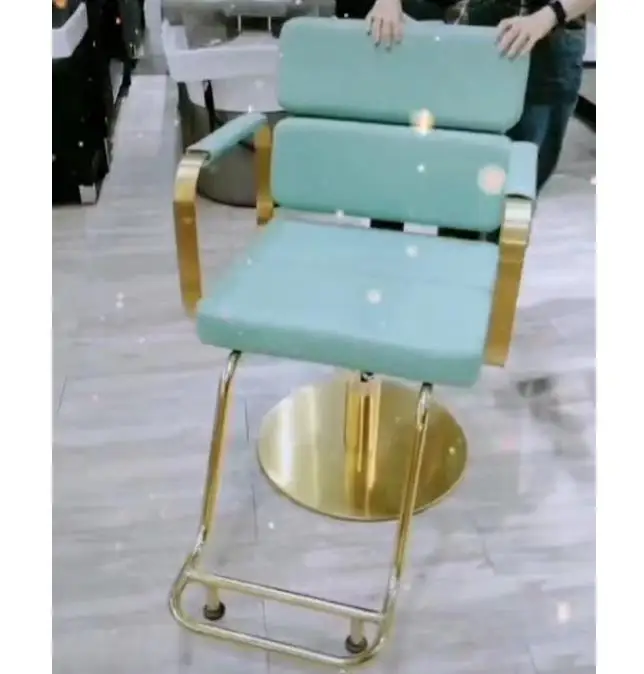# L новейший металлический золотой и синий портативный стул для укладки волос во французском стиле, стулья для приема в салоне красоты
# L новейший металлический золотой и синий портативный стул для укладки волос во французском стиле, стулья для приема в салоне красоты