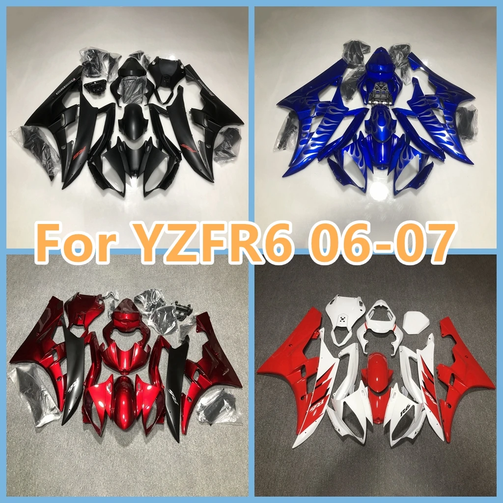 ABS Plastic Motorcycle full Fairing Kit fit For YAMAHA YZF R6 2006 2007 YFZ-R6 Road Racing ZXMT Sportbike Cowling Bodywork 
ABS Plastic Motorcycle full Fairing Kit fit For YAMAHA YZF R6 2006 2007 YFZ-R6 Road Racing ZXMT Sportbike Cowling Bodywork