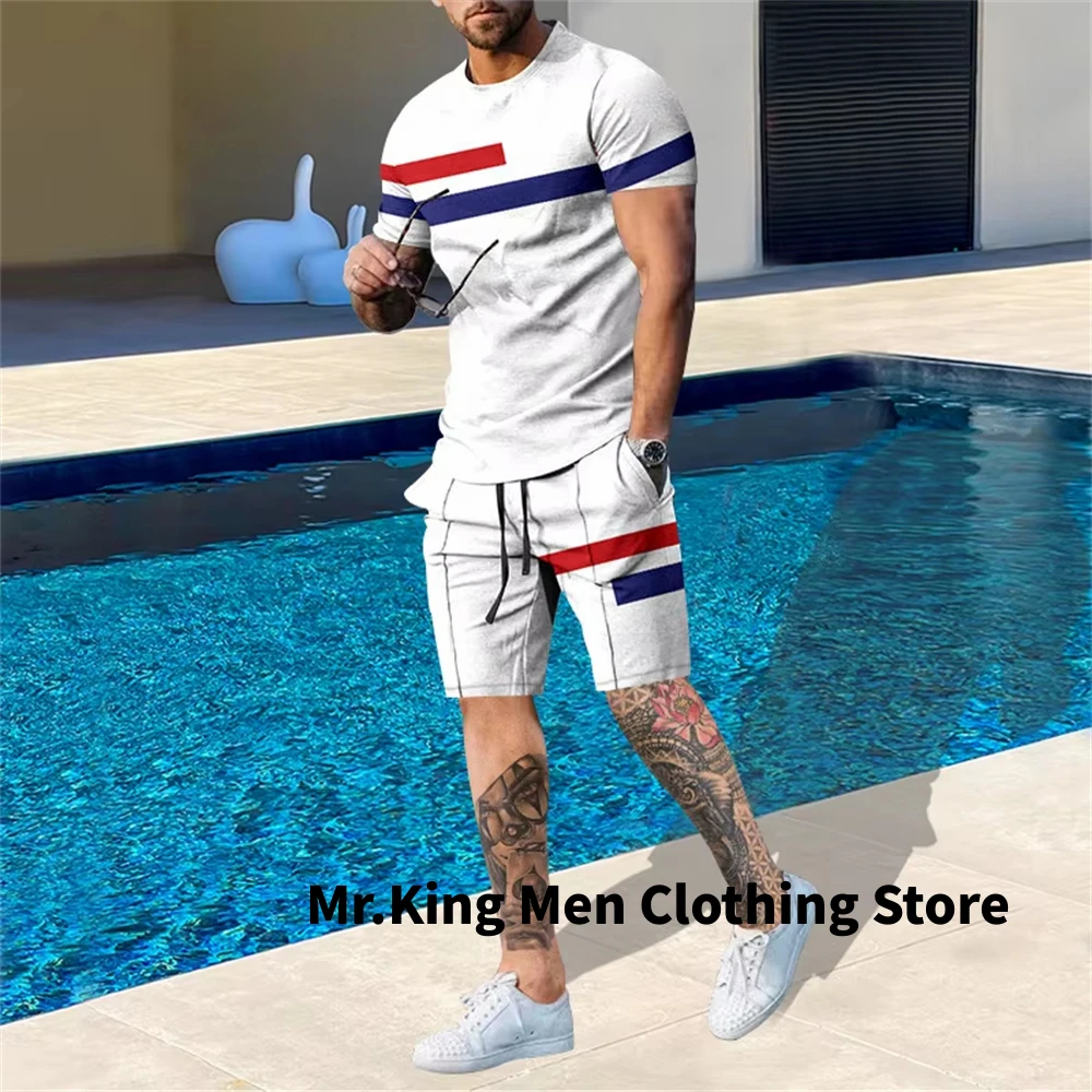 Summer Mens T Shirts Shorts Set Fashion Tracksuit 2 Piece Sets Retro Style 3D Print Striped Men Short Sleeve T-shirt Shorts Set
Summer Mens T Shirts Shorts Set Fashion Tracksuit 2 Piece Sets Retro Style 3D Print Striped Men Short Sleeve T-shirt Shorts Set