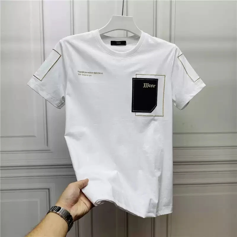 Y2K Fashion Men Brand Quality 100% Cotton Whtie T Shirt Summer New Fashion Men Embroidery Patch Stich Short Sleeve Tshirt Homme
Y2K Fashion Men Brand Quality 100% Cotton Whtie T Shirt Summer New Fashion Men Embroidery Patch Stich Short Sleeve Tshirt Homme