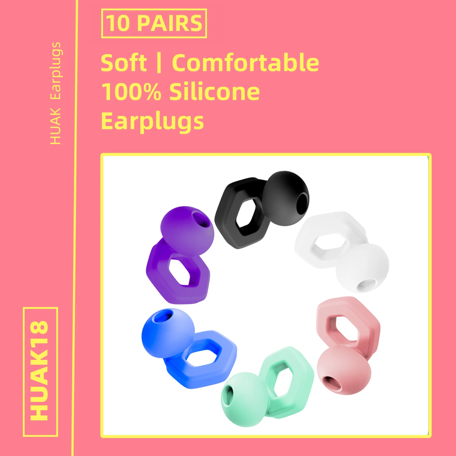 HUAK -18 10pairs- Sound Insulation And Noise Prevention Earplugs, Noise Reduction Sleep Products, Deep Sleep Swimming Earplugs
HUAK -18 10pairs- Sound Insulation And Noise Prevention Earplugs, Noise Reduction Sleep Products, Deep Sleep Swimming Earplugs
