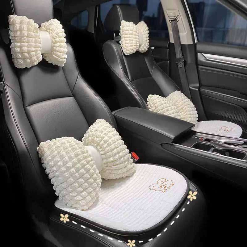 Cream Puff Grid Back Cushion Breathable Lumbar Support Pillow Car Soft Cotton Cloth Neck Pillow Car Interior Design Supplies
Cream Puff Grid Back Cushion Breathable Lumbar Support Pillow Car Soft Cotton Cloth Neck Pillow Car Interior Design Supplies