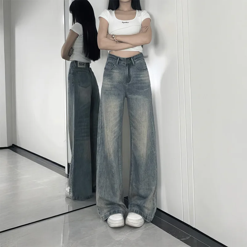 Women's 2024 Autumn New Large Fat MM American Retro Wide Leg Jeans Women's High Waist Loose Drop Micro Pull Pants
Women's 2024 Autumn New Large Fat MM American Retro Wide Leg Jeans Women's High Waist Loose Drop Micro Pull Pants