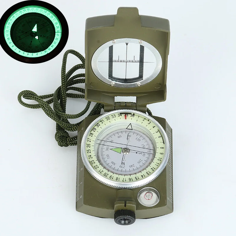 Metal Multi-function Compass Outdoor Camping Anti-cover Army Green with Compass Night Light Luminous Compass Hiking Accessories
Metal Multi-function Compass Outdoor Camping Anti-cover Army Green with Compass Night Light Luminous Compass Hiking Accessories