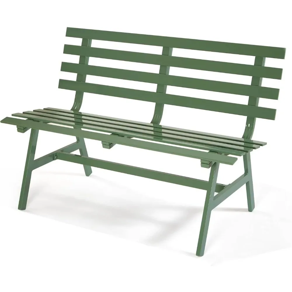 47" Aluminum Outdoor Bench Iron Steel Frame Patio Bench with Backrest Metal Garden Benches for Lawn Yard Porch Work Entryway,Gre
47" Aluminum Outdoor Bench Iron Steel Frame Patio Bench with Backrest Metal Garden Benches for Lawn Yard Porch Work Entryway,Gre