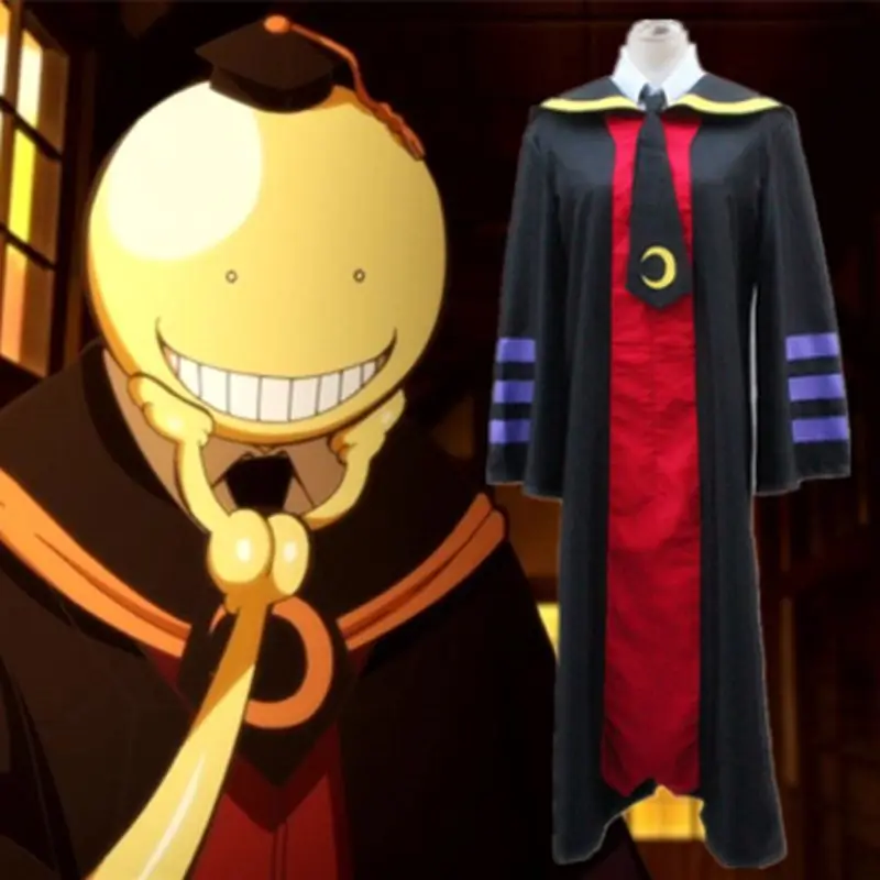 Assassination Classroom Korosensei Cosplay Costume - Class 3-E Teacher Cloak Robe with Graduation Cap for Halloween&Conventions
Assassination Classroom Korosensei Cosplay Costume - Class 3-E Teacher Cloak Robe with Graduation Cap for Halloween&Conventions