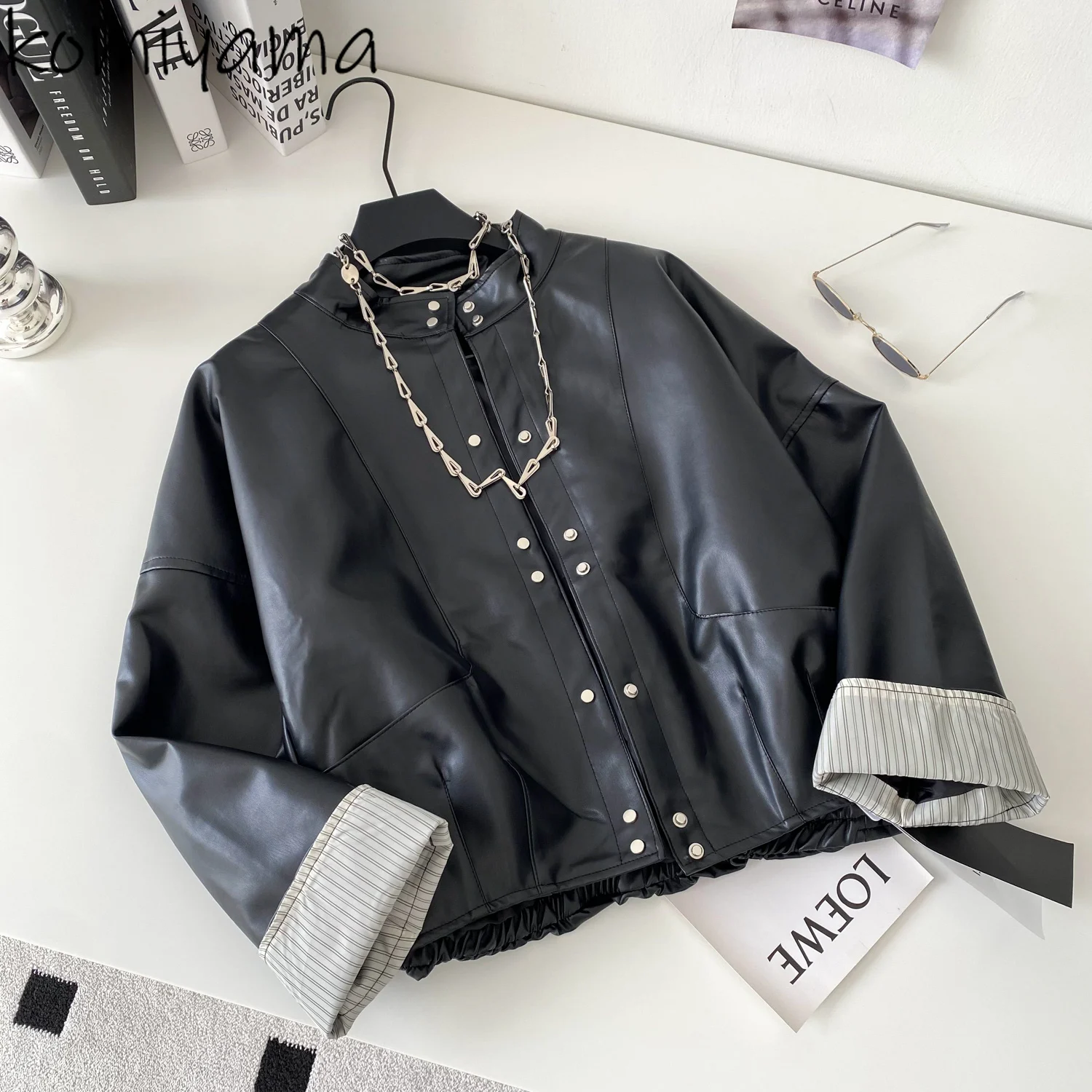 Motorcycle 2025 Casaco Pu Leather Chaquetas De Mujer Trendy Loose Jacket Vintage Jaqueta Feminina Woman Autumn Moda Jackets
Motorcycle 2025 Casaco Pu Leather Chaquetas De Mujer Trendy Loose Jacket Vintage Jaqueta Feminina Woman Autumn Moda Jackets