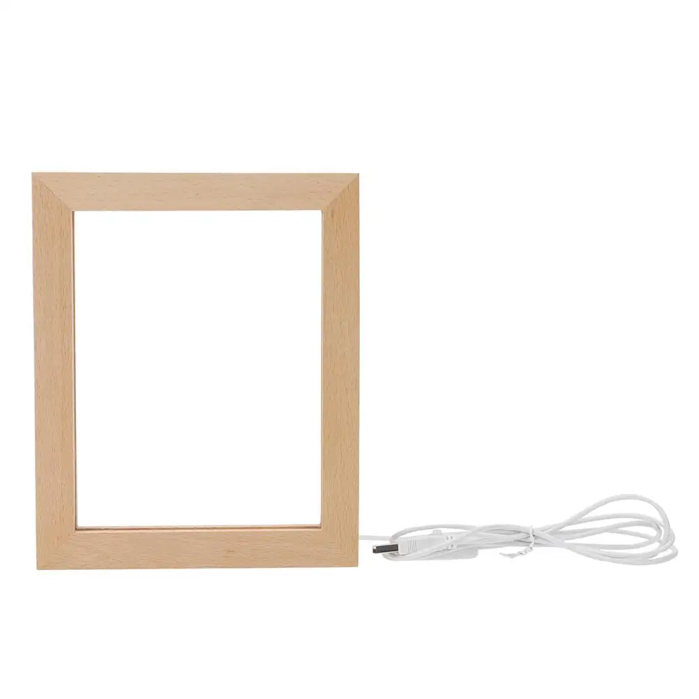 Creative LED Glowing Photo Frame 170x130mm USB Warm Light Wooden Holder for Paintings Photos Dried Flowers Home Decor 3D Night
Creative LED Glowing Photo Frame 170x130mm USB Warm Light Wooden Holder for Paintings Photos Dried Flowers Home Decor 3D Night