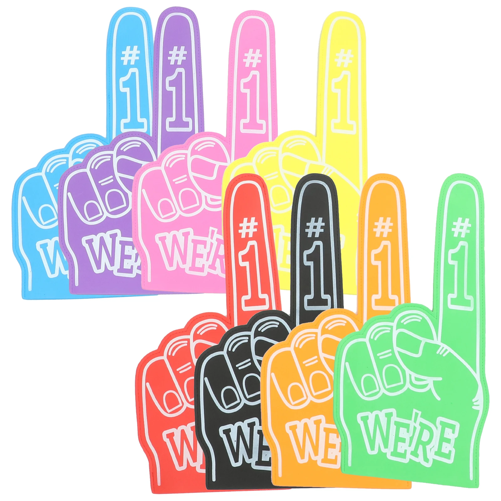 8pcs Foam Finger Gloves Bright Colors Fun Props for Sports Events Cheering Mini Hands EVA Materials Team Souvenirs
8pcs Foam Finger Gloves Bright Colors Fun Props for Sports Events Cheering Mini Hands EVA Materials Team Souvenirs