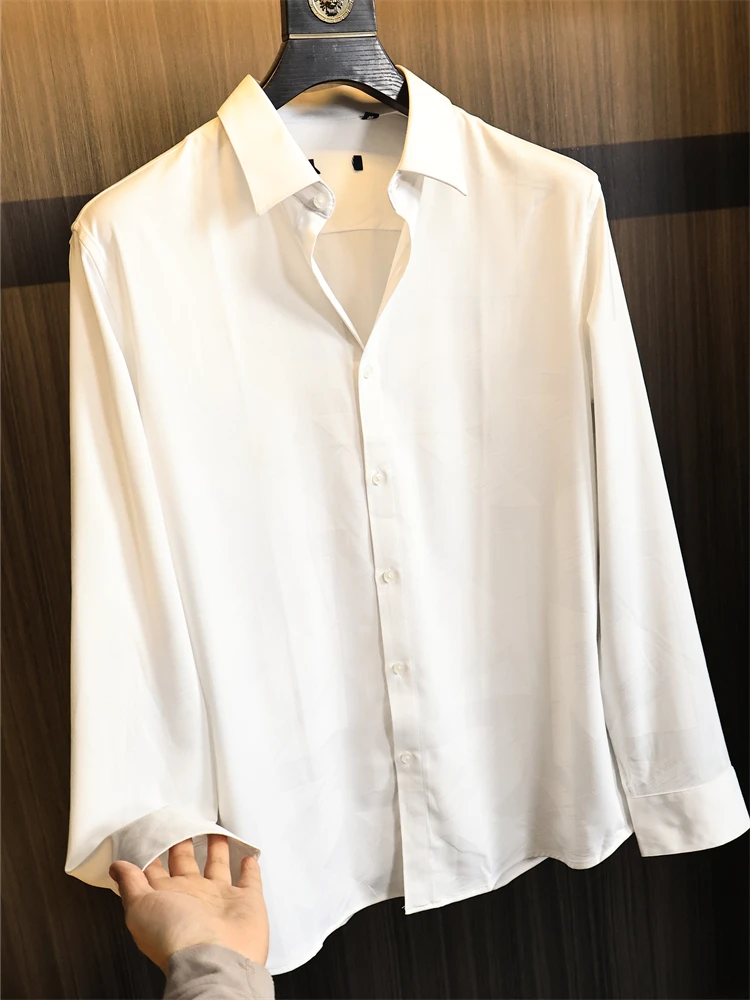 Busin irt Мужская весенняя длинная све с отложным воротником-стойкой, повседневная одежда, потайная вышивка, этикетка, удаленная
Busin irt Мужская весенняя длинная све с отложным воротником-стойкой, повседневная одежда, потайная вышивка, этикетка, удаленная