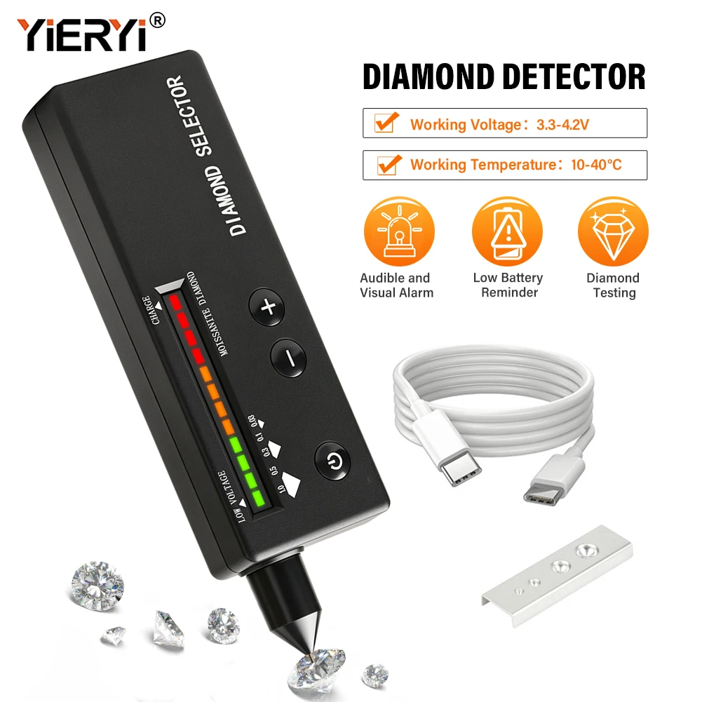 Diamond Selector Pen USB Rechargeable Moissanite Tester High Precision Hardness Tester With UV Light For Gemstone Identification
Diamond Selector Pen USB Rechargeable Moissanite Tester High Precision Hardness Tester With UV Light For Gemstone Identification