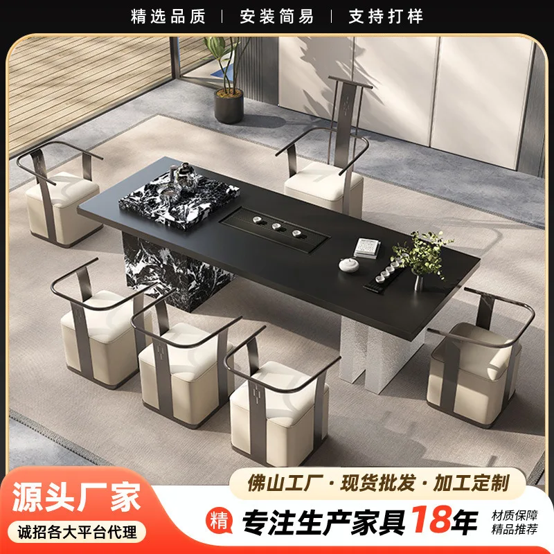 Современный простой чайный столик, встроенный чайный столик из каменной плиты, легкий роскошный и высококачественный мраморный чай для домашнего офиса.
Современный простой чайный столик, встроенный чайный столик из каменной плиты, легкий роскошный и высококачественный мраморный чай для домашнего офиса.