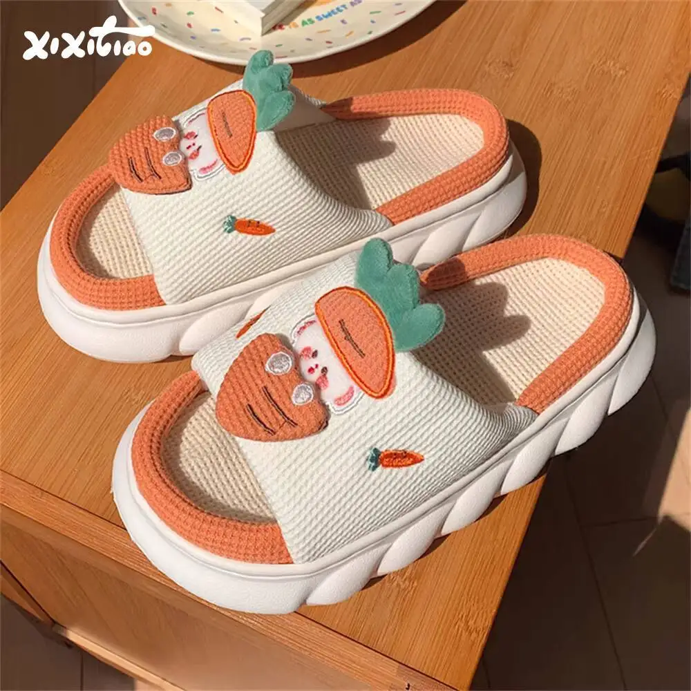 All Season Cotton Linen Slippers for Women Cute Carrot Puppy Design Indoor Floor Non Slip Linen Footwear 
All Season Cotton Linen Slippers for Women Cute Carrot Puppy Design Indoor Floor Non Slip Linen Footwear