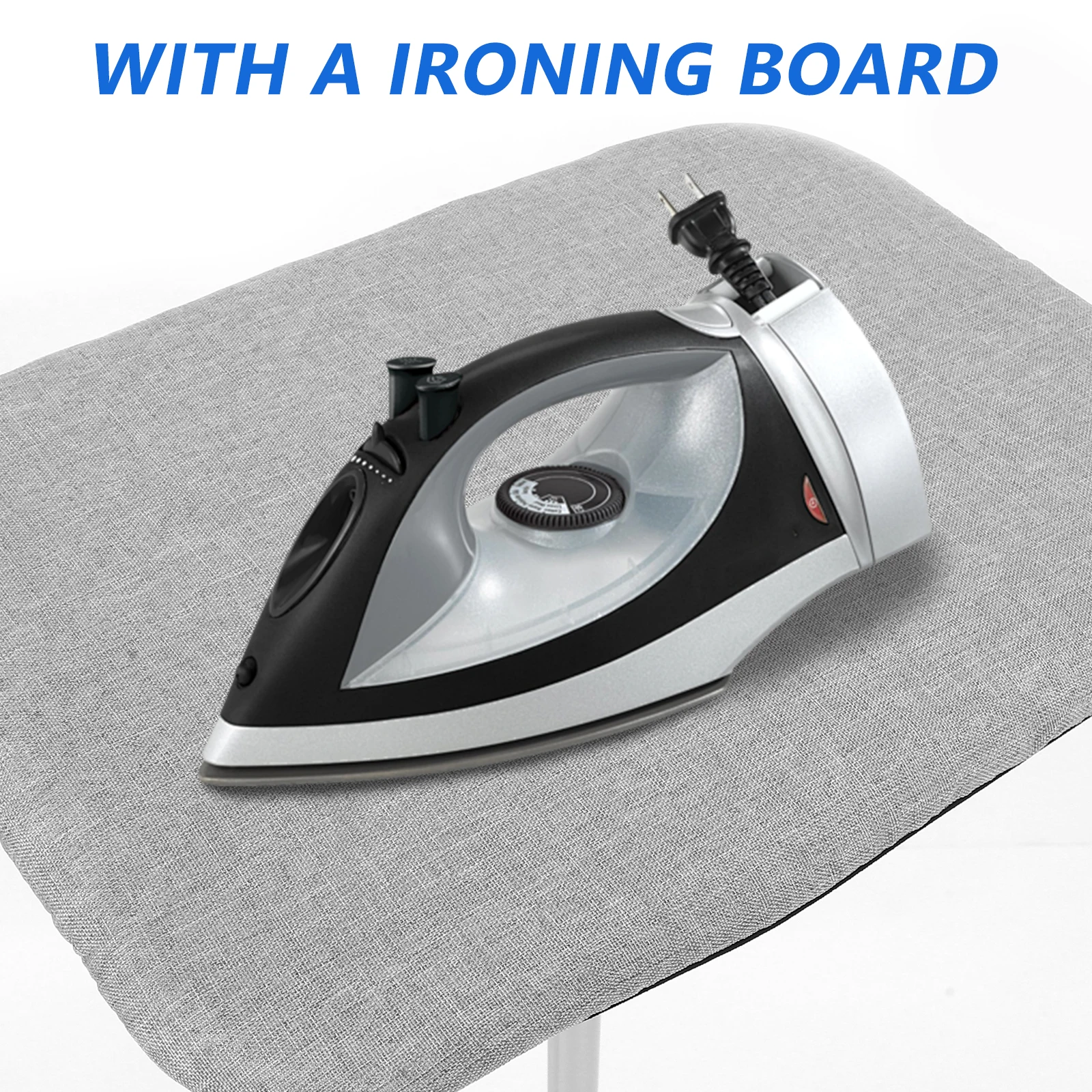 Foldable Ironing Rack with Board Stable 4-legs Design Clothes Steamer Stand Handheld Aluminum Alloy Black Floor Hanging
Foldable Ironing Rack with Board Stable 4-legs Design Clothes Steamer Stand Handheld Aluminum Alloy Black Floor Hanging
