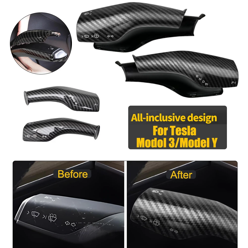 Car Gear Shift Lever Covers for Tesla Model 3 Y Carbon Fiber Pattern Steering Lever Covers Car Column Shift Knob Protection
Car Gear Shift Lever Covers for Tesla Model 3 Y Carbon Fiber Pattern Steering Lever Covers Car Column Shift Knob Protection