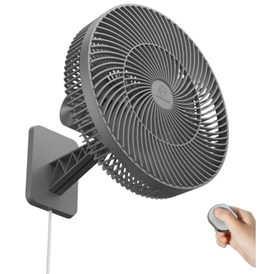 12 Wall Mounted Fan with Remote Control, 90 Oscillating, 4 Speeds Timer and Adjustable Tilt, 8.2ft Cord, Quiet, Ideal for Home,
12 Wall Mounted Fan with Remote Control, 90 Oscillating, 4 Speeds Timer and Adjustable Tilt, 8.2ft Cord, Quiet, Ideal for Home,