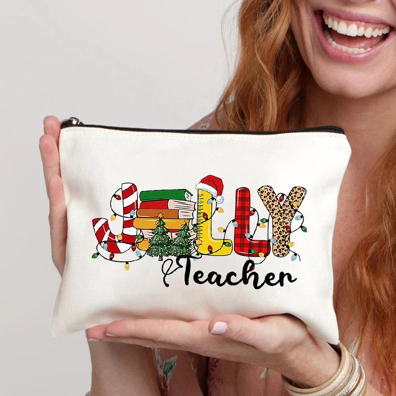 Merry Christmas Canvas Cosmetic Bag Organizer Travel Storage Zipper Pouch Office Supplies Pencil Case Christmas Gift for Sisters
Merry Christmas Canvas Cosmetic Bag Organizer Travel Storage Zipper Pouch Office Supplies Pencil Case Christmas Gift for Sisters