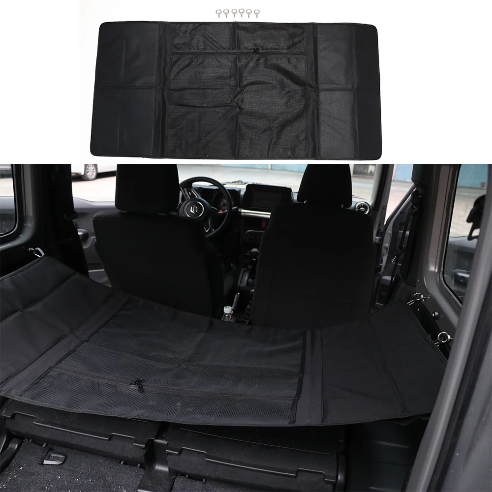 JMN004 Trunk Cargo Barrier Curtain Cover with Storage Net Bag,Rear Isolation Organizer Luggage Divider for Jimny 2-3Door 2019+
JMN004 Trunk Cargo Barrier Curtain Cover with Storage Net Bag,Rear Isolation Organizer Luggage Divider for Jimny 2-3Door 2019+