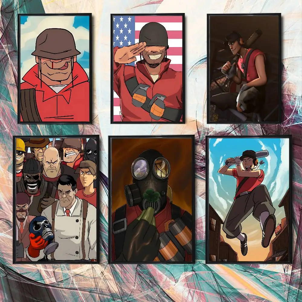 Scout Pyro Soldier Team Fortress TF High Quality Dorm Living Room Aesthetic Wall Decoration Painting Poster Stickers Gift
Scout Pyro Soldier Team Fortress TF High Quality Dorm Living Room Aesthetic Wall Decoration Painting Poster Stickers Gift