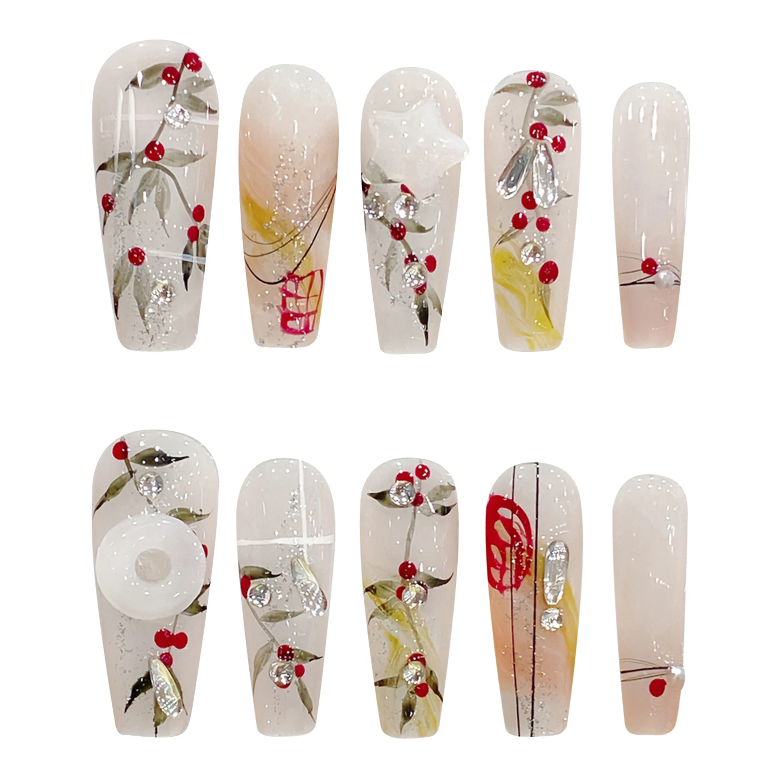 Накладные ногти ручной работы, накладные ногти с китайской ручной росписью вишни для женщин, носимые Длинные накладные ногти с полным покрытием
Накладные ногти ручной работы, накладные ногти с китайской ручной росписью вишни для женщин, носимые Длинные накладные ногти с полным покрытием