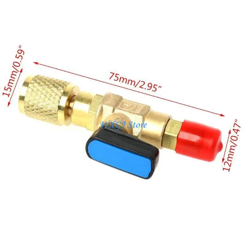 37JE 1/4" Male to 5/16" Female SAE R410A Refrigerant Straight Ball for Valve AC Charg
37JE 1/4" Male to 5/16" Female SAE R410A Refrigerant Straight Ball for Valve AC Charg