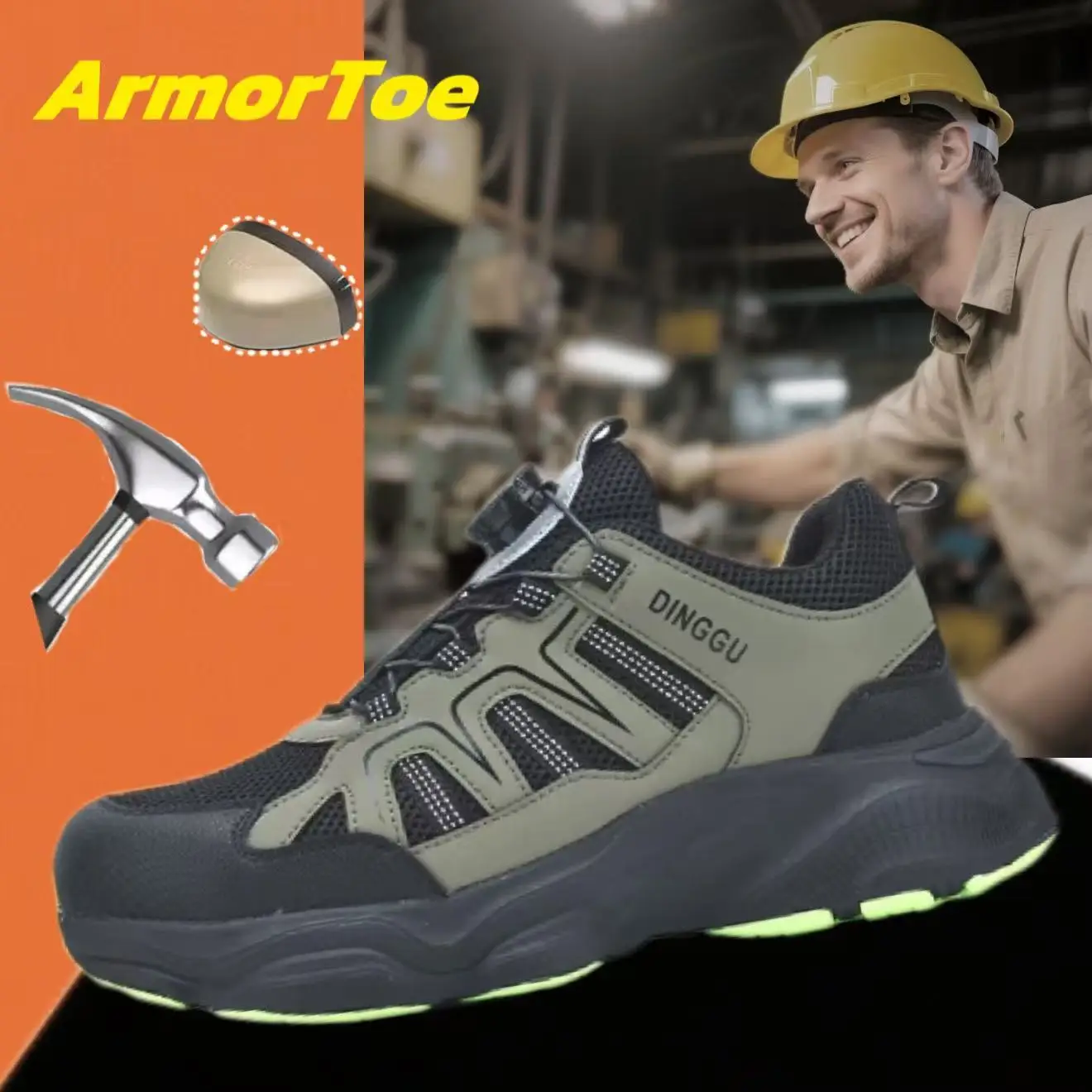 ArmorToe Four Seasons Steel Toe Safety Shoes Anti-smash Anti-thorn Anti-slip Swivel Buckle Work Shoes Lightweight #Armor2528
ArmorToe Four Seasons Steel Toe Safety Shoes Anti-smash Anti-thorn Anti-slip Swivel Buckle Work Shoes Lightweight #Armor2528