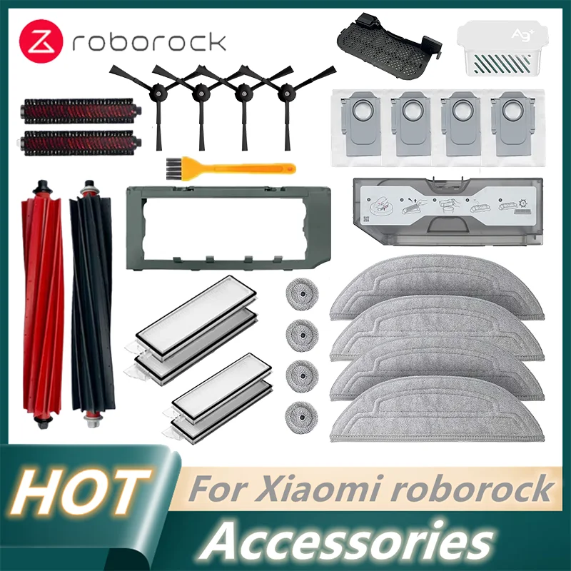 Roborock S8 MaxV Ultra G20S Robot Vacuum Spare Parts Main Side Brushes Mop Cloths HEPA Filters Dust Bags Accessories
Roborock S8 MaxV Ultra G20S Robot Vacuum Spare Parts Main Side Brushes Mop Cloths HEPA Filters Dust Bags Accessories