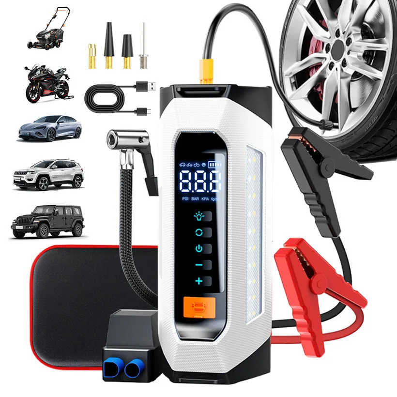 SXLL 16000 mAh Car Jump Starter with Air Pump 12V 1000A Power Pack Automatic Emergency St
SXLL 16000 mAh Car Jump Starter with Air Pump 12V 1000A Power Pack Automatic Emergency St