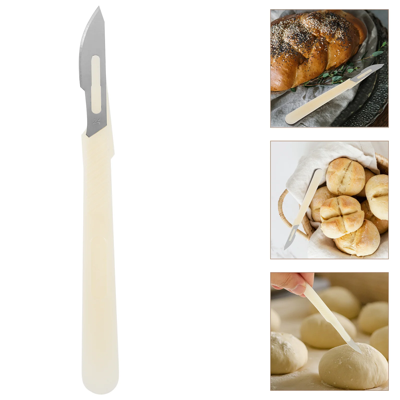 4 Pcs Bread Slicer Carbon Steel Bakery Scale Plastic Handle Serrated Blade for Home Restaurant Bread Cutting Tool
4 Pcs Bread Slicer Carbon Steel Bakery Scale Plastic Handle Serrated Blade for Home Restaurant Bread Cutting Tool