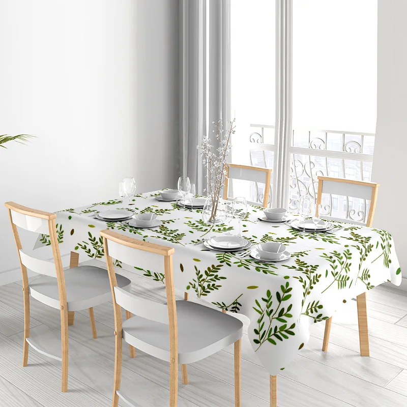 Green Leaves Printed Tablecloth: Rustic Decor for Dining Room or Kitchen Waterproof Fabric, Easy Washable (White with Blue Edges
Green Leaves Printed Tablecloth: Rustic Decor for Dining Room or Kitchen Waterproof Fabric, Easy Washable (White with Blue Edges