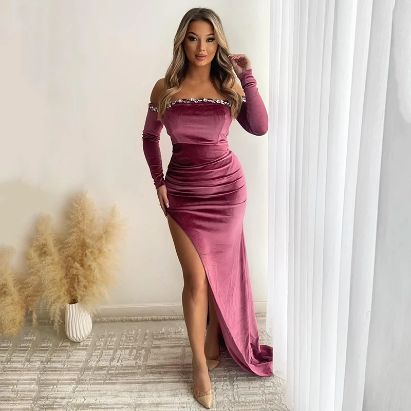 Thinyfull Sexy Mermaid Prom Dresses Long Sleeve Off The Shoulder Evening Party Dress Formal Night Cocktail Prom Gowns Plus Size
Thinyfull Sexy Mermaid Prom Dresses Long Sleeve Off The Shoulder Evening Party Dress Formal Night Cocktail Prom Gowns Plus Size