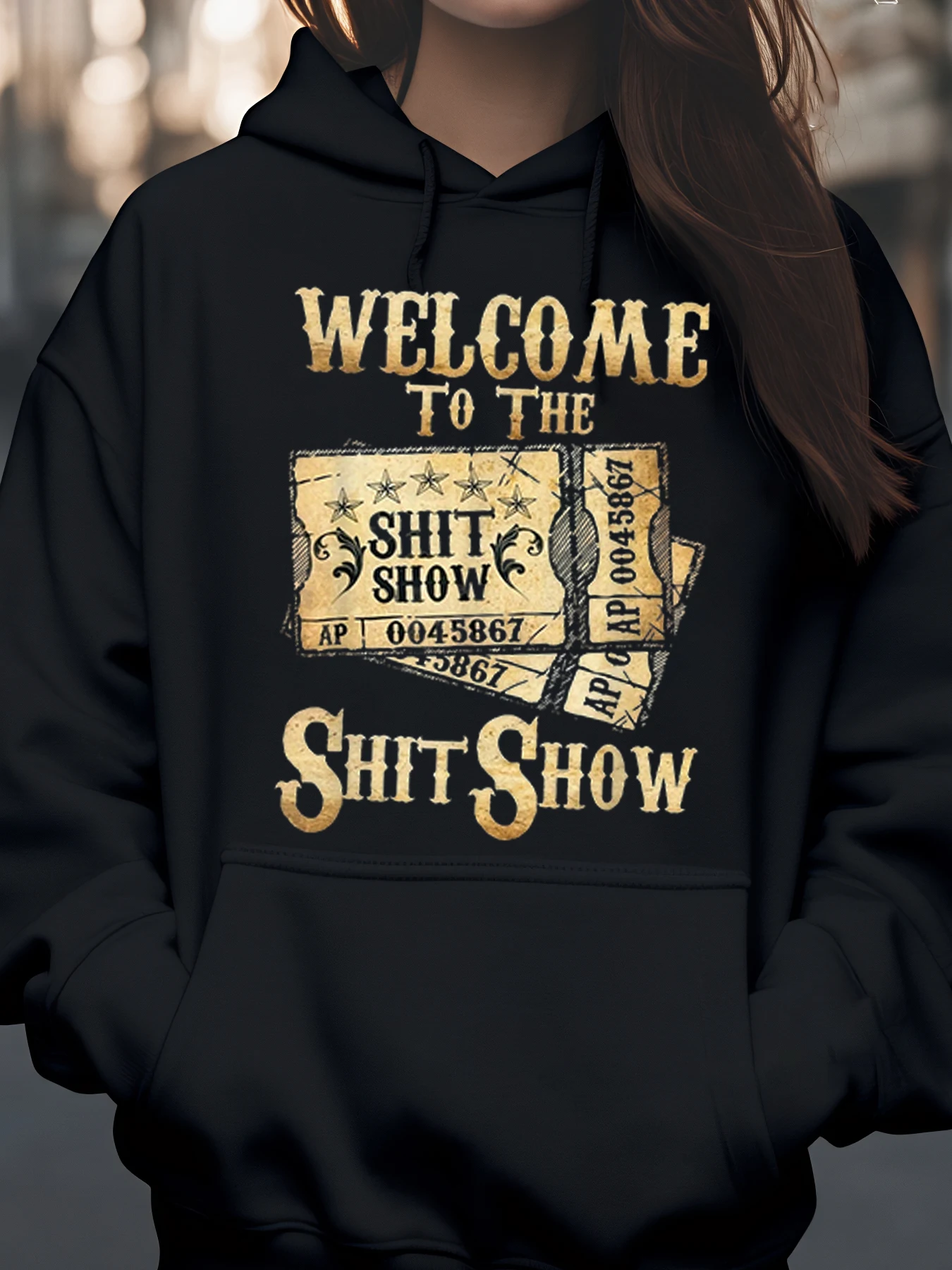 Welcome to the Show Ticket Print Hoodie Halloween Casual Wear Unisex
Welcome to the Show Ticket Print Hoodie Halloween Casual Wear Unisex