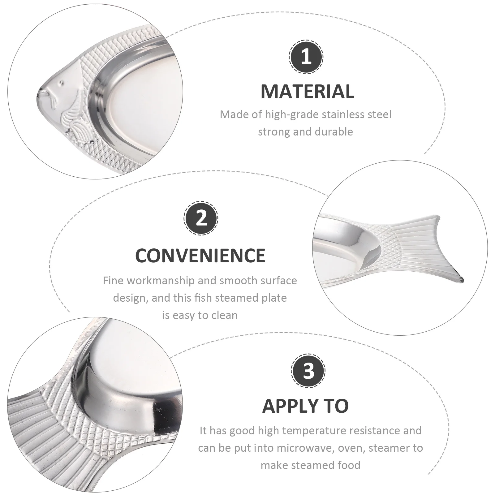 Creative Fish Shaped Stainless Steel Plate Non Stick Steamed Fish Serving Dish Oven Microwave Safe Kitchen Cooking Accessory
Creative Fish Shaped Stainless Steel Plate Non Stick Steamed Fish Serving Dish Oven Microwave Safe Kitchen Cooking Accessory