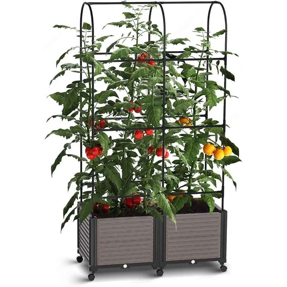 Самополивающийся грядка-клумба 72.8 с решеткой для томатов и вьющихся растений
Самополивающийся грядка-клумба 72.8 с решеткой для томатов и вьющихся растений