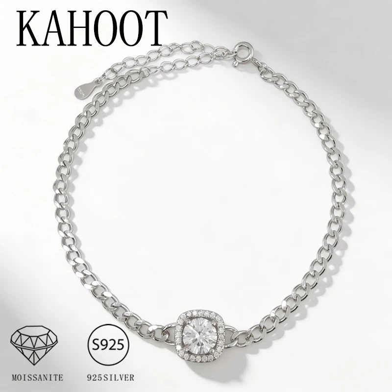 Простой браслет в ретро-стиле с кубинской цепочкой, выполненный из серебра 925 пробы и муассанита в 1 карат, идеально подходит для Дня святого Валентина.
Простой браслет в ретро-стиле с кубинской цепочкой, выполненный из серебра 925 пробы и муассанита в 1 карат, идеально подходит для Дня святого Валентина.