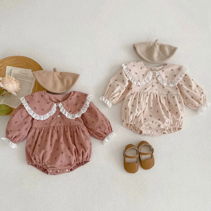 Cute Newborn Baby Girl Flower Romper 0-3 Years Princess Kids Long Sleeve Lace Peter Pan Collar Cotton Body Suit Spring Clothes
Cute Newborn Baby Girl Flower Romper 0-3 Years Princess Kids Long Sleeve Lace Peter Pan Collar Cotton Body Suit Spring Clothes